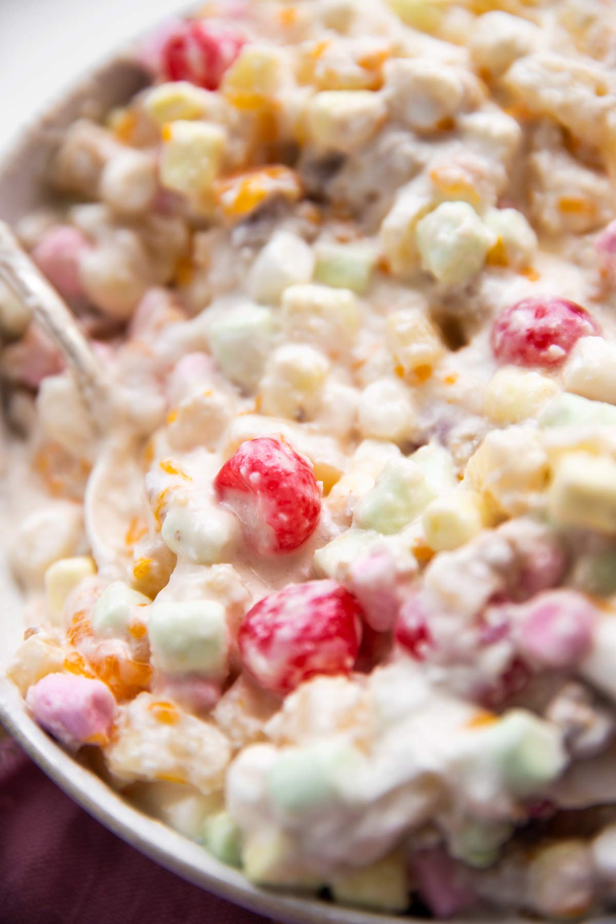 close up photo of Ambrosia Salad