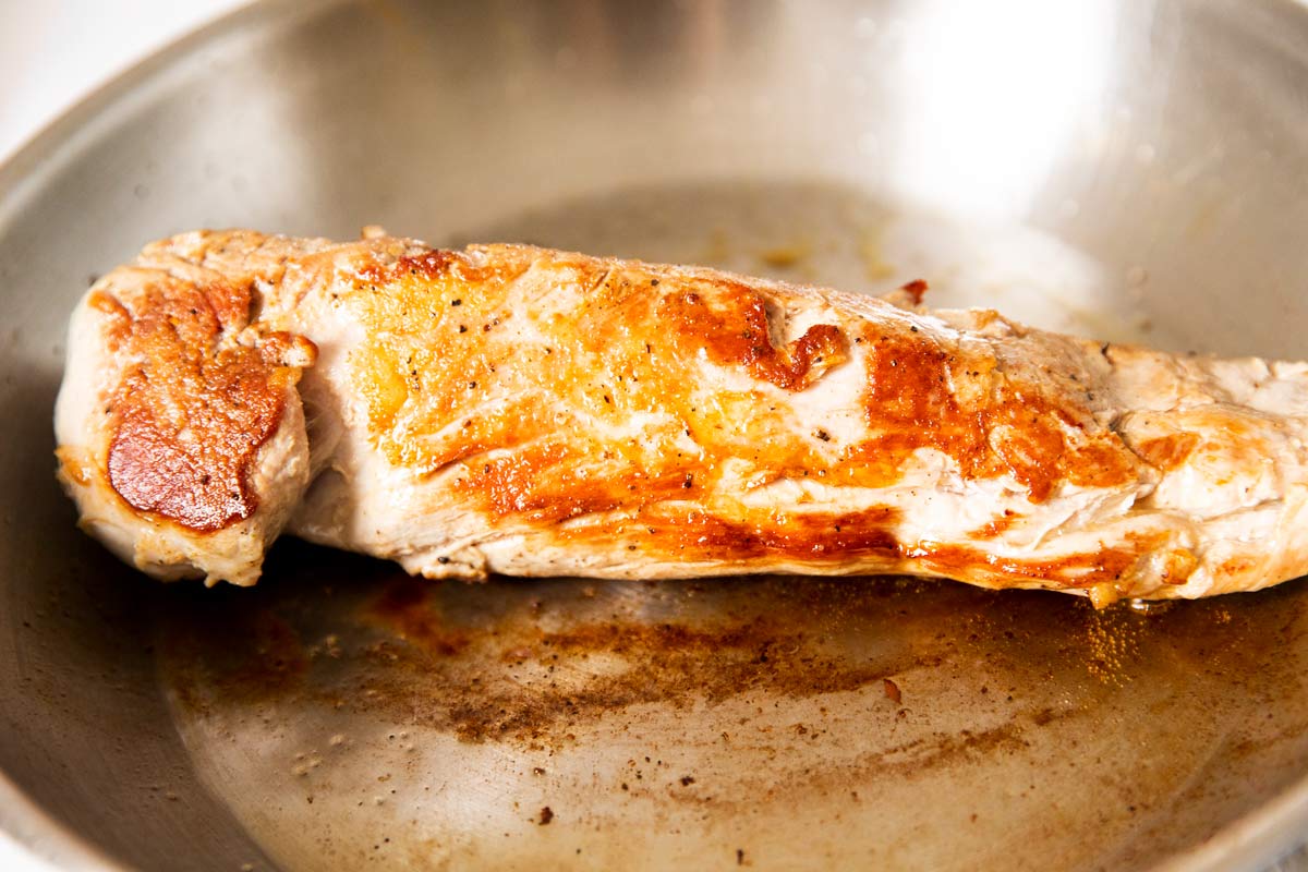 browned pork tenderloin in oven