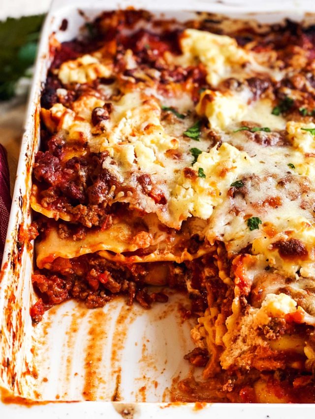 Baked Ravioli "Lazy Lasagna" Unfussy Kitchen