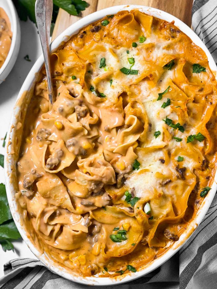 OldFashioned Hamburger Noodle Casserole Recipe Unfussy Kitchen