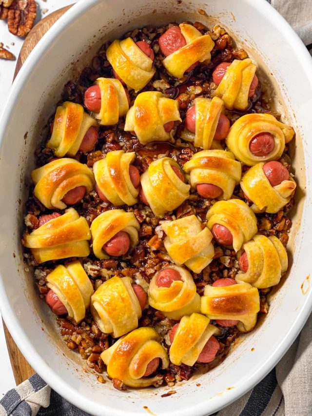 Sticky Pecan Little Smokies in Crescent Rolls Unfussy Kitchen
