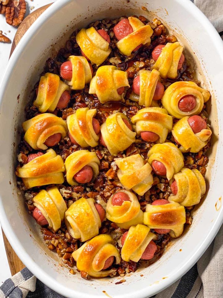 Sticky Pecan Little Smokies in Crescent Rolls Unfussy Kitchen